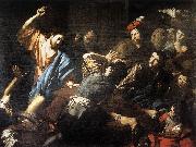 VALENTIN DE BOULOGNE Christ Driving the Money Changers out of the Temple wt oil painting artist